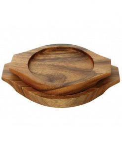 6. [KK] WOOD BASE FOR EARTHENWARE BOWL LARGE-18CM